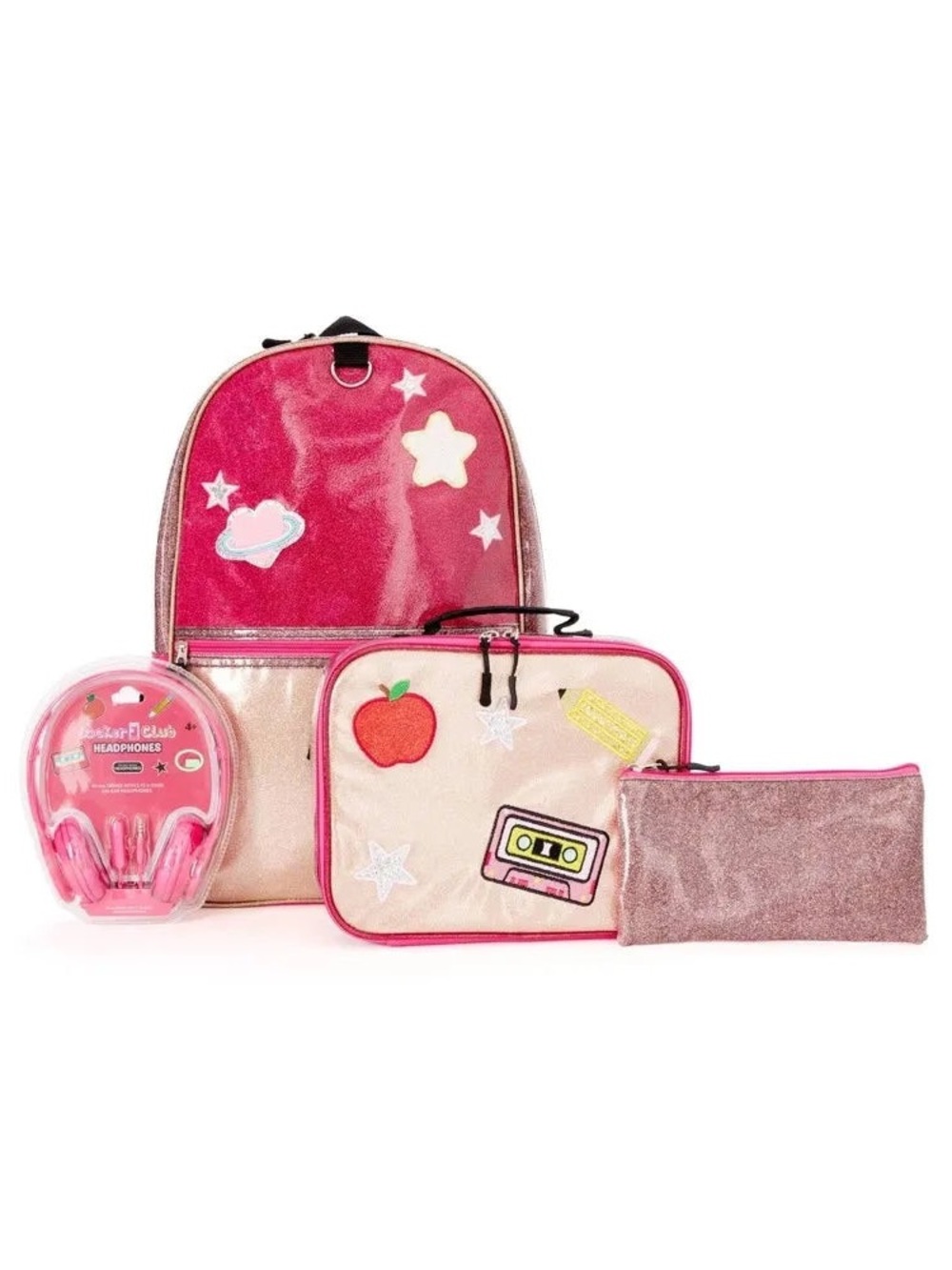 Locker Club Kids Backpack Set with Lunch Box and Headphones